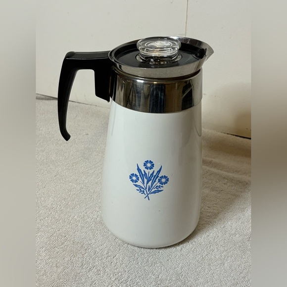 Corningware Other - Vintage 1970’s Corningware Blue Cornflower 9-Cup Stovetop Coffee Percolator